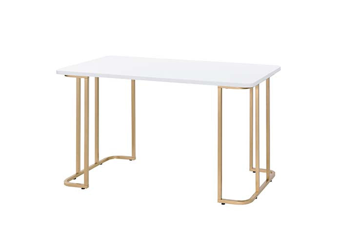 Estie White/Gold Writing Desk