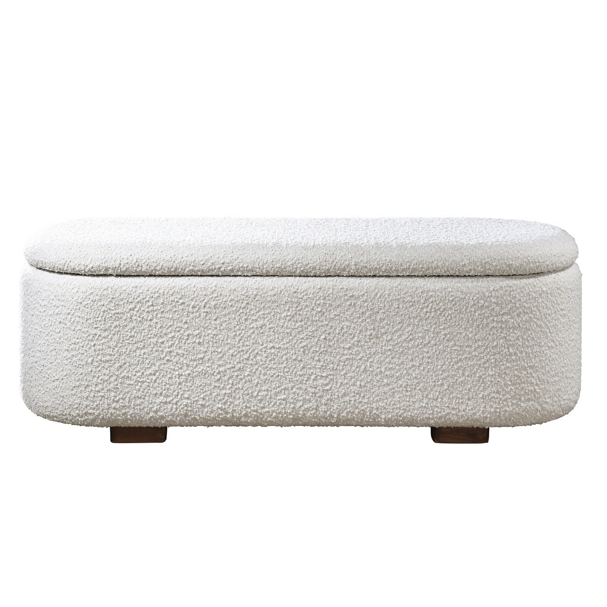Sandro Beige/Walnut Bench w/Storage
