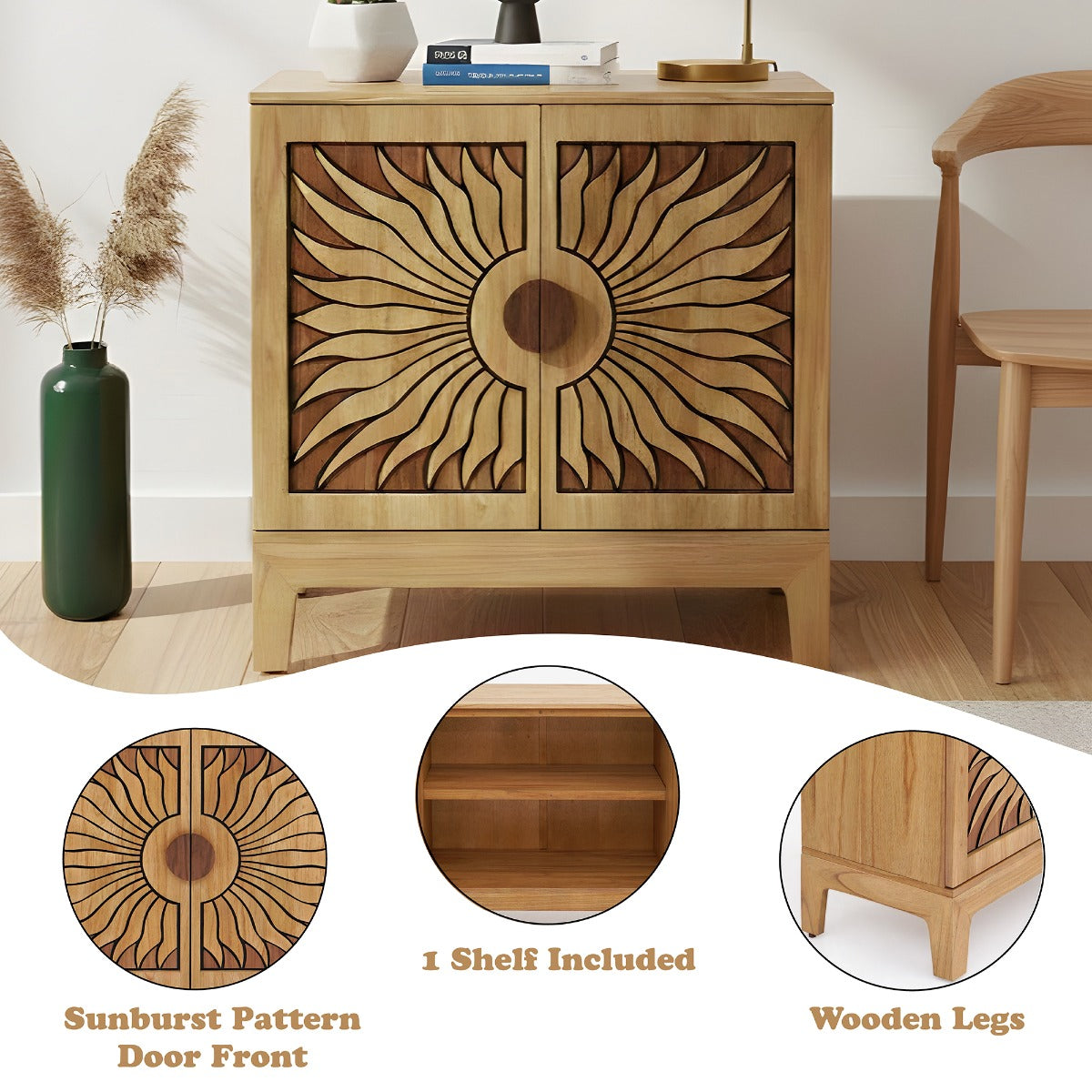 Lola Natural Oak Cabinet