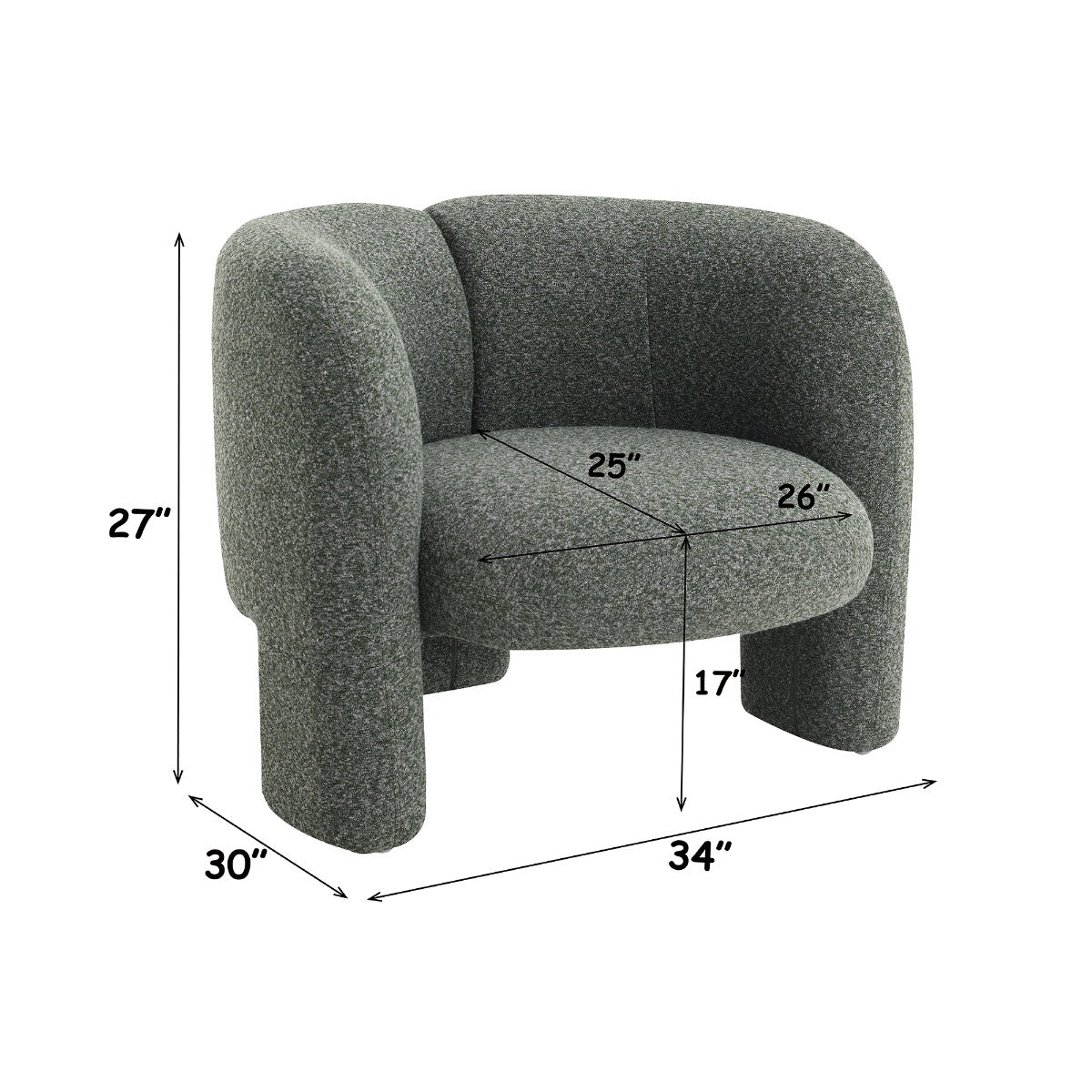 Pemba Green Accent Chair