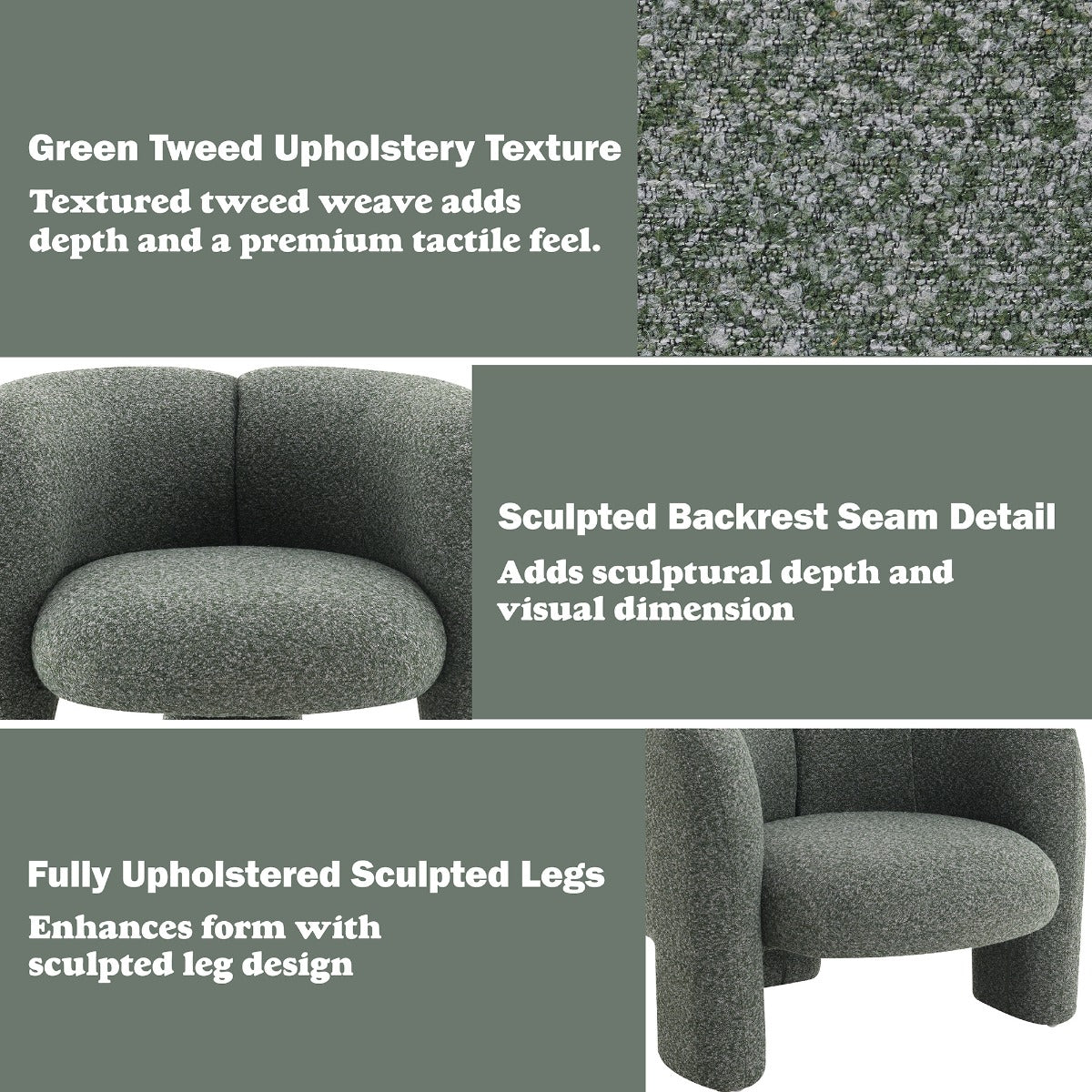 Pemba Green Accent Chair