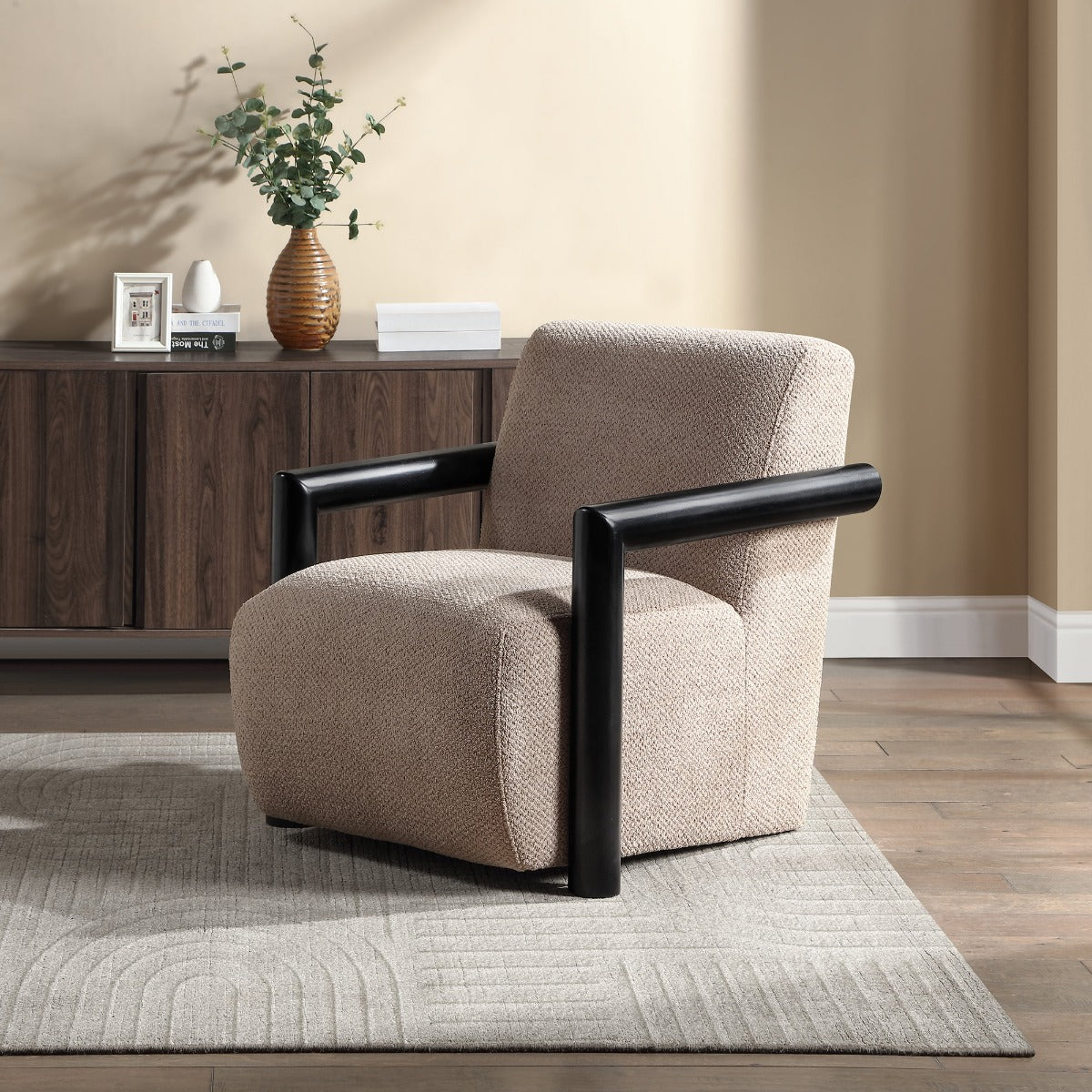 Jetta Latte/Black Accent Chair