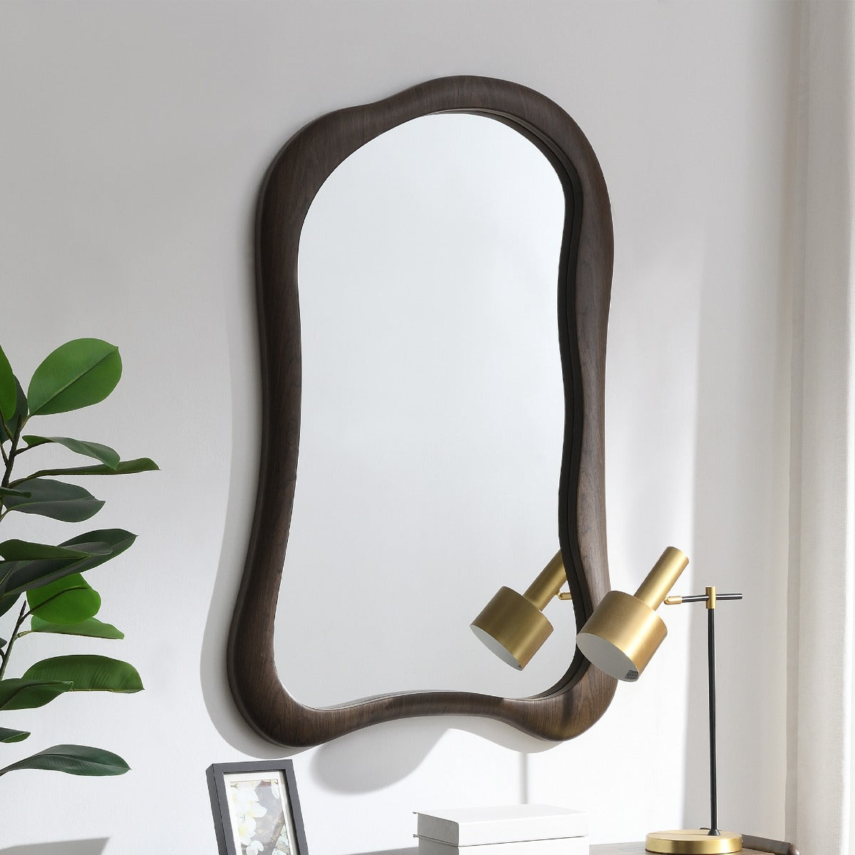 Lanza Dark Walnut Aceent Mirror