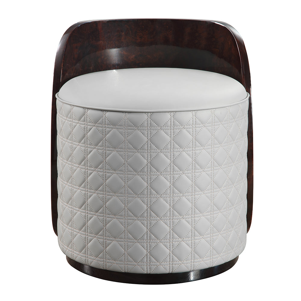 Jamonica Gray/Glossy Wood Grain Top Vanity Chair