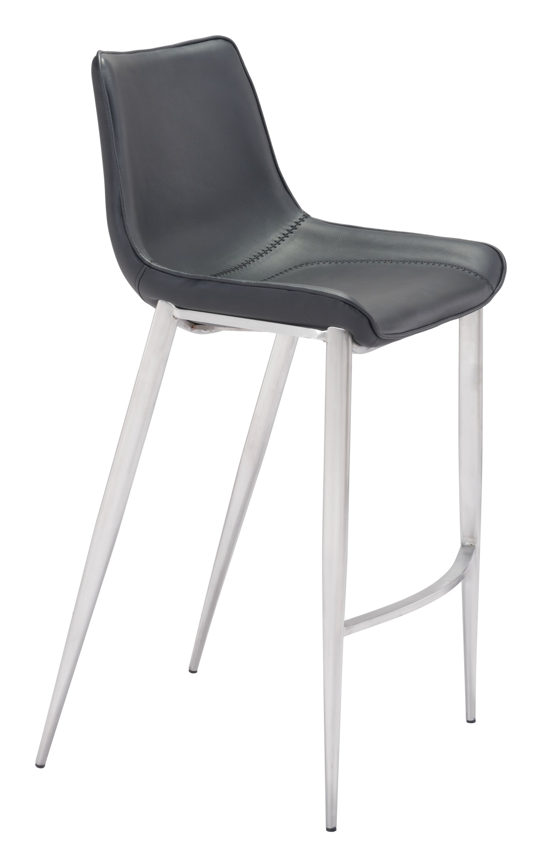 Magnus Black & Silver Barstool (Set of 2)