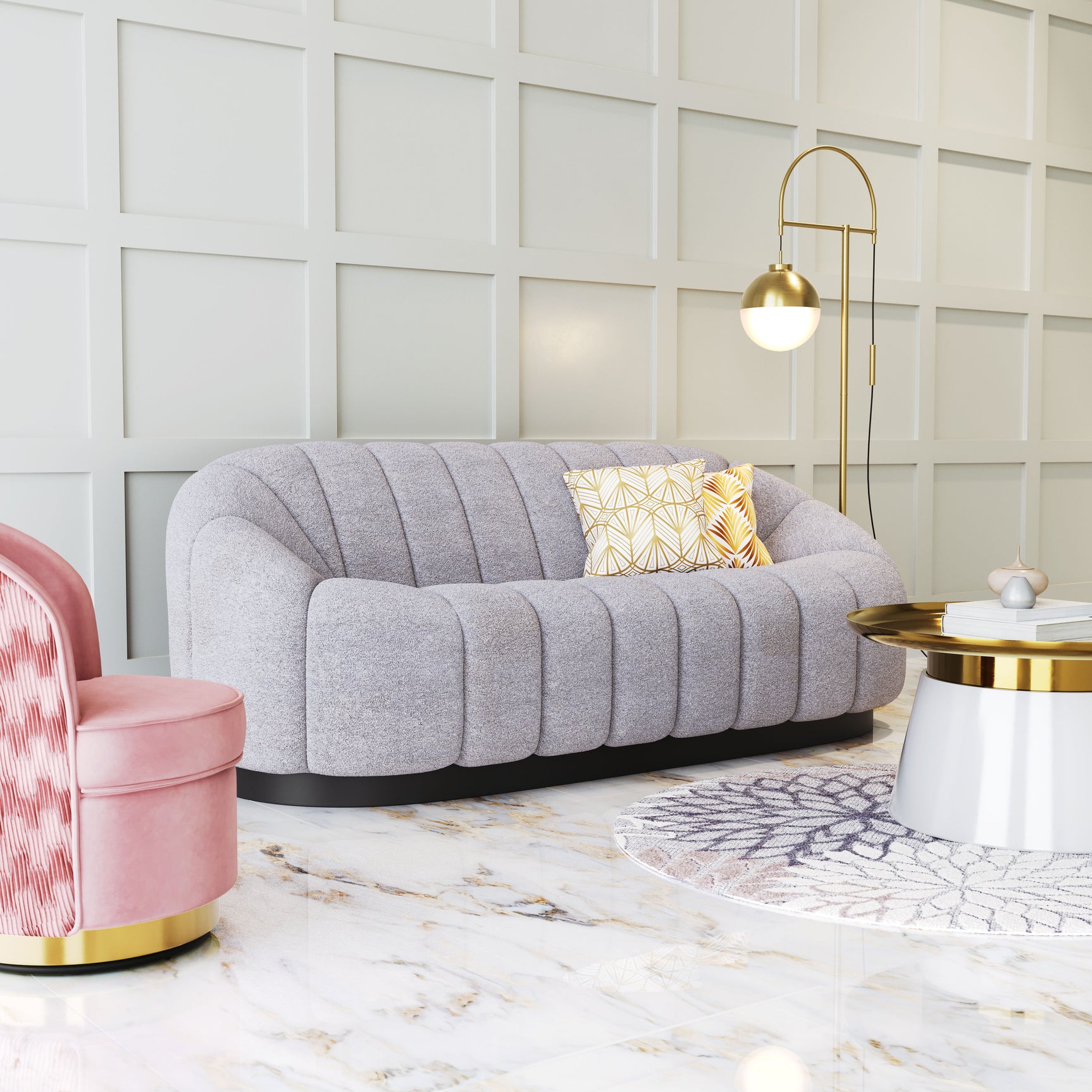 Bhutan Light Gray Sofa