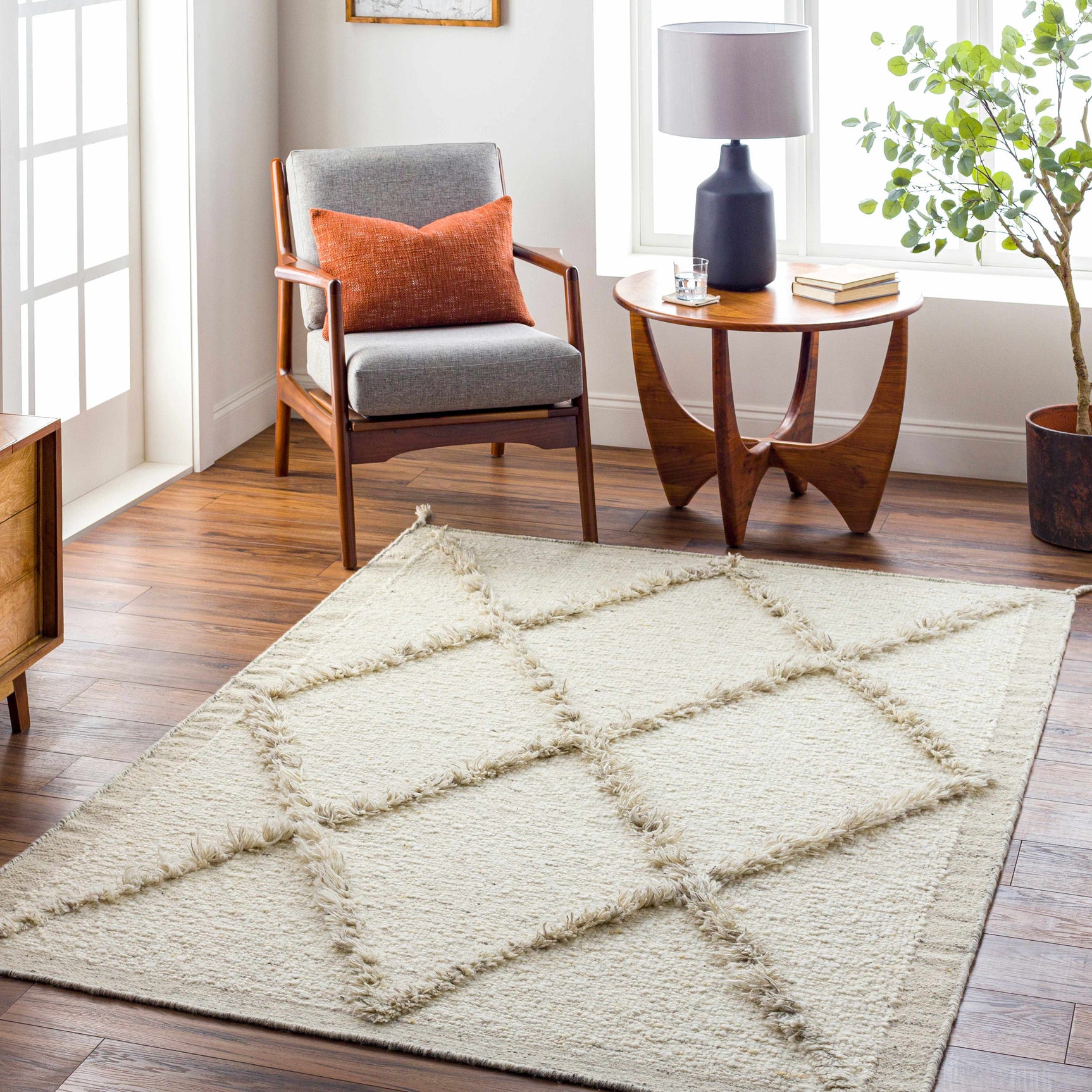 Awen Hand Knotted Wool Area Rug - Clearance