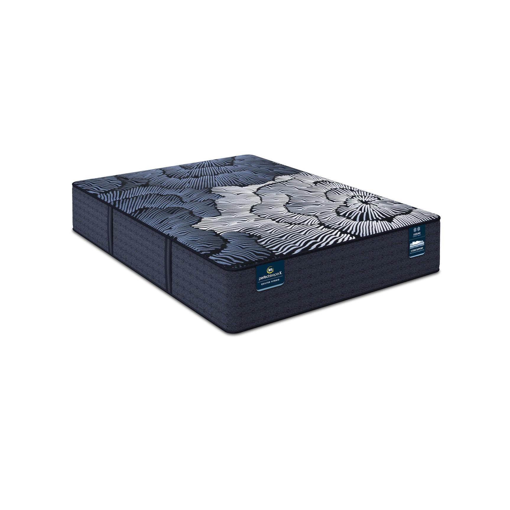 Perfect Sleeper X Max 14.25" Dark Blue/Black Hybrid California King Medium Mattress