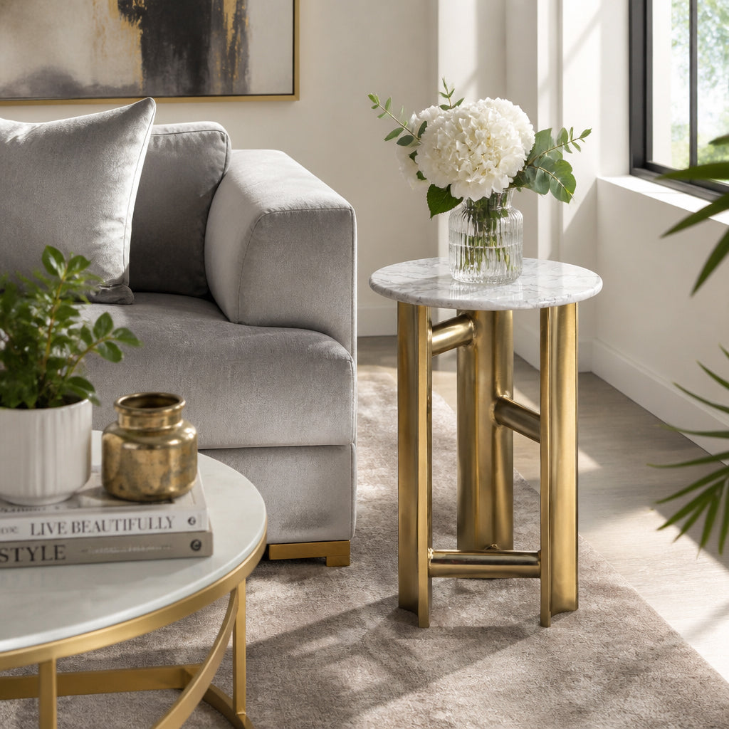 Stantonmoor Gray/Gold Table