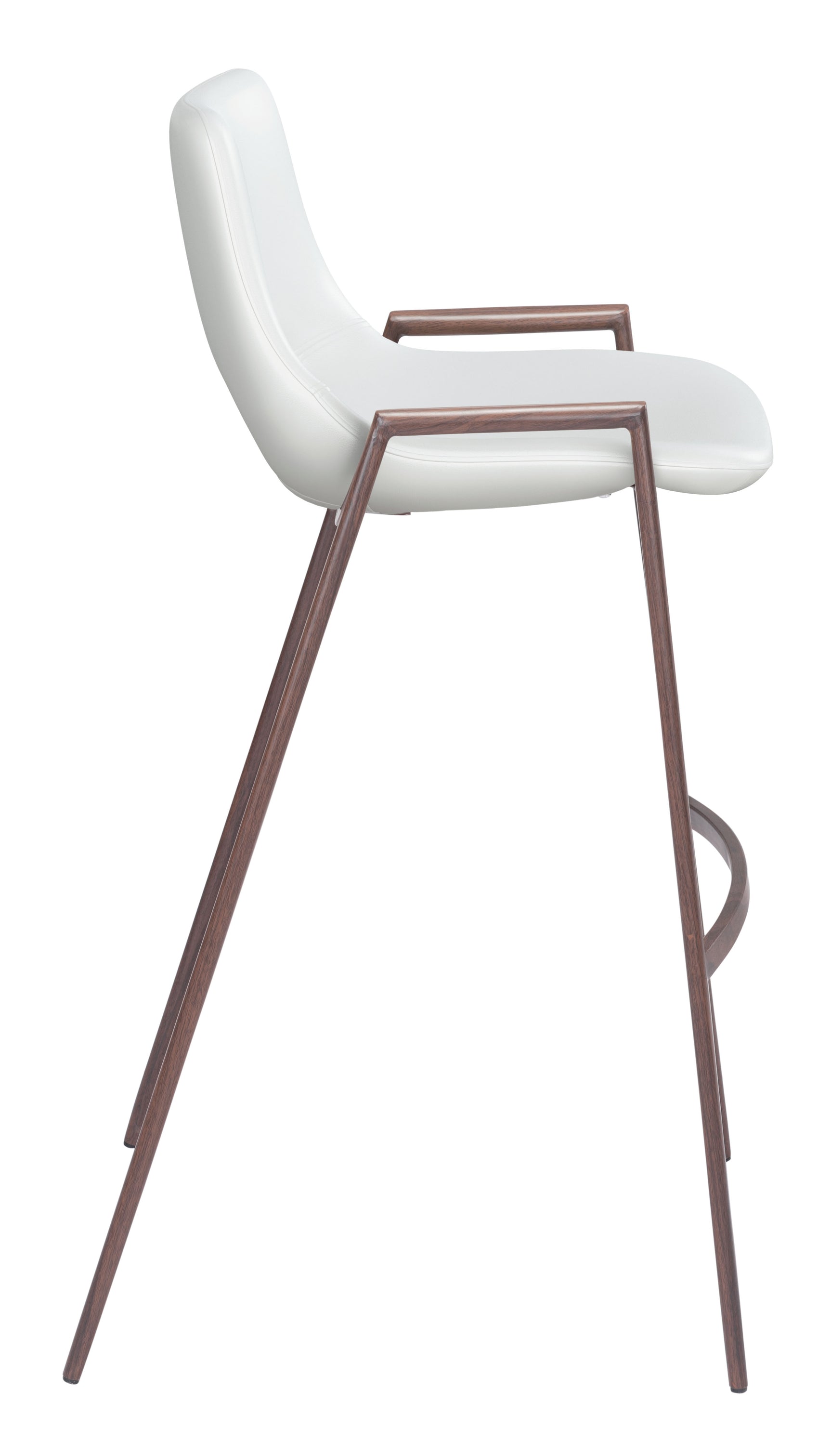 Desi White & Walnut Barstool (Set of 2)