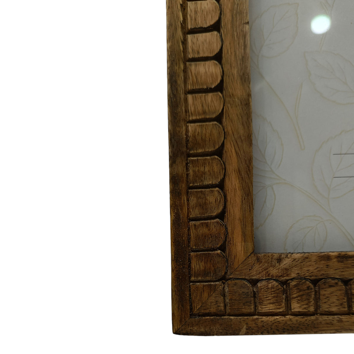 Morristown Brown Small Carved Scales Mango Wood Frame