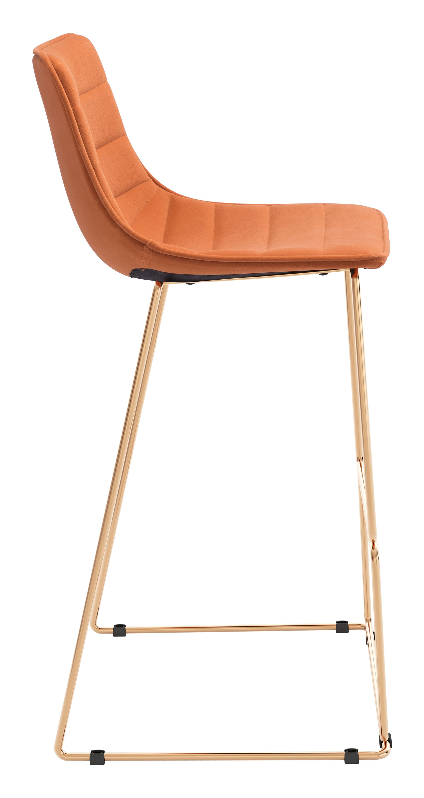 Adele Orange & Gold Barstool (Set of 2)