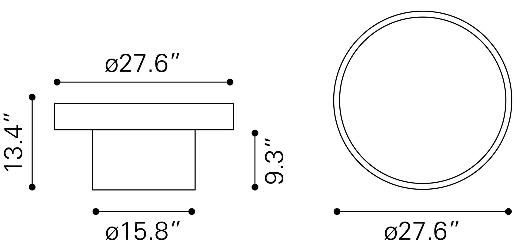 Watson Black Coffee Table