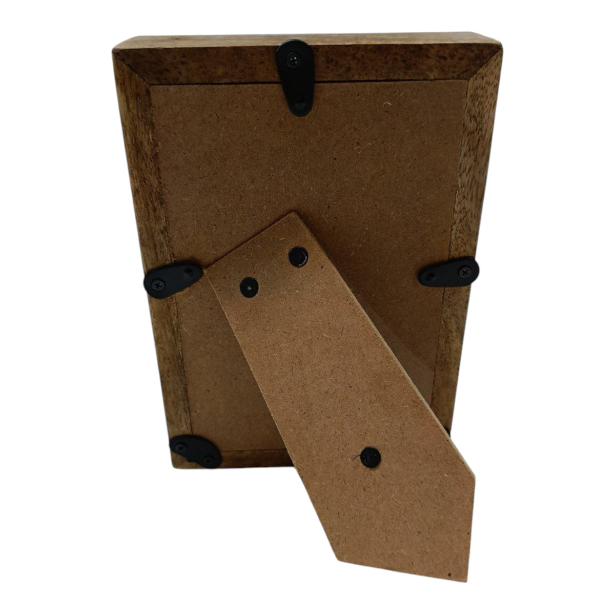 Pinnio Brown Small Ribbed Wooden Photo Frame