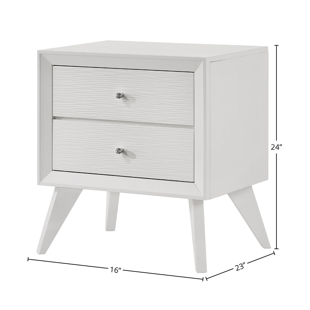Cerys White Nightstand