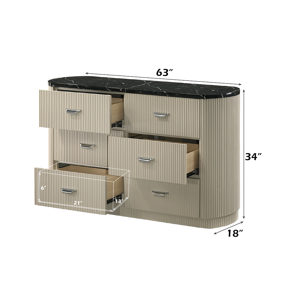 Travonte Gray/Beige Dresser