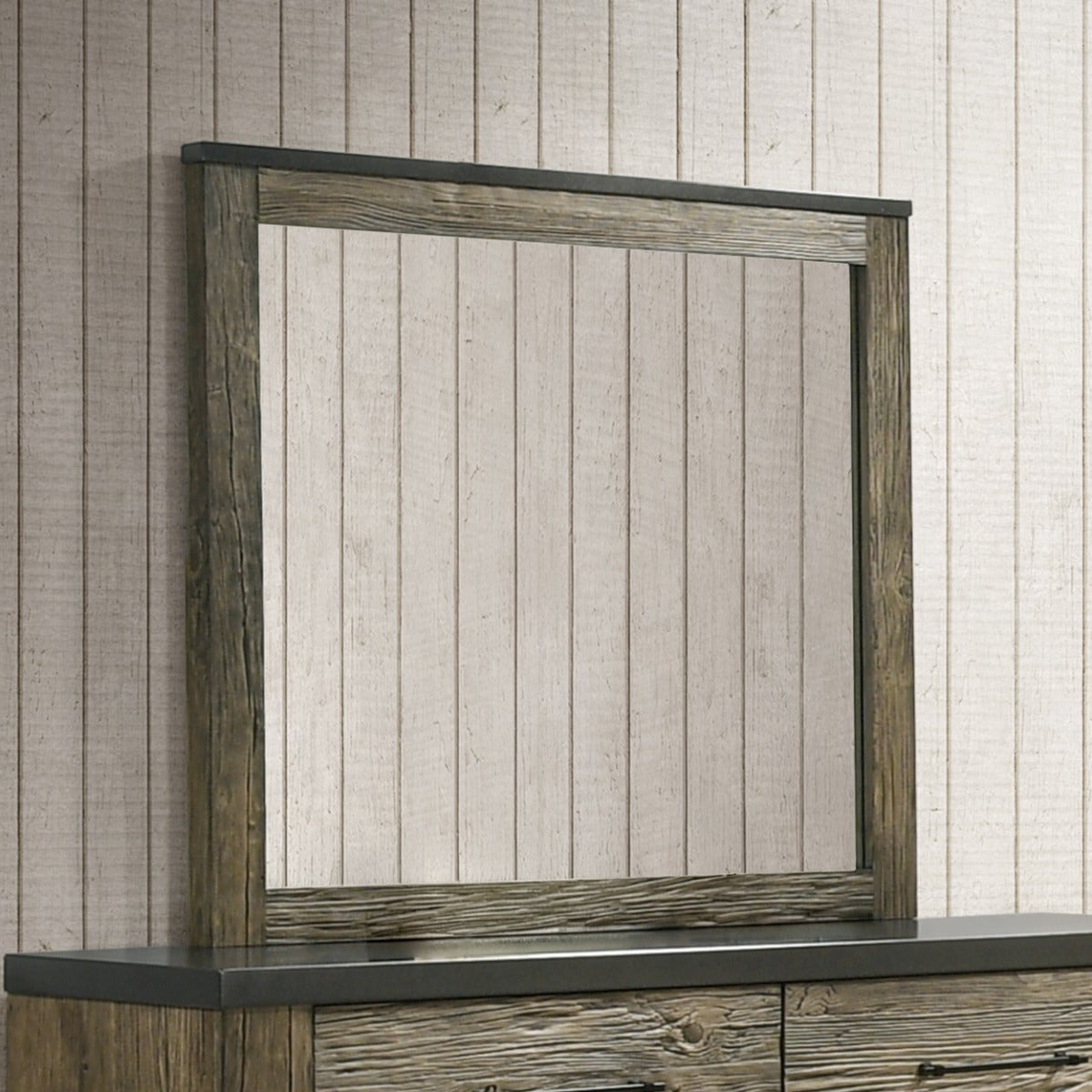 Lance Distressed Oak Mirror
