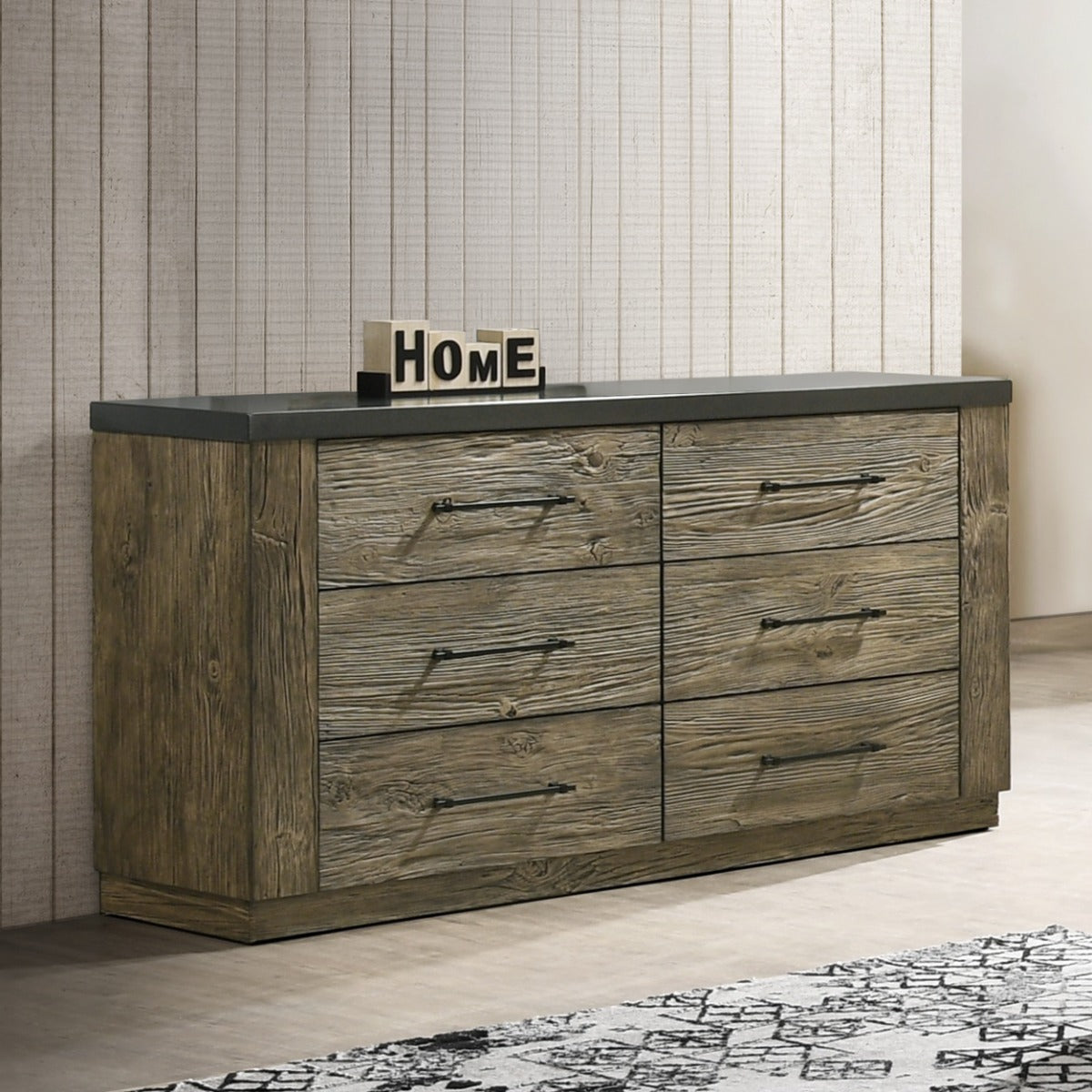 Lance Distressed Oak Dresser