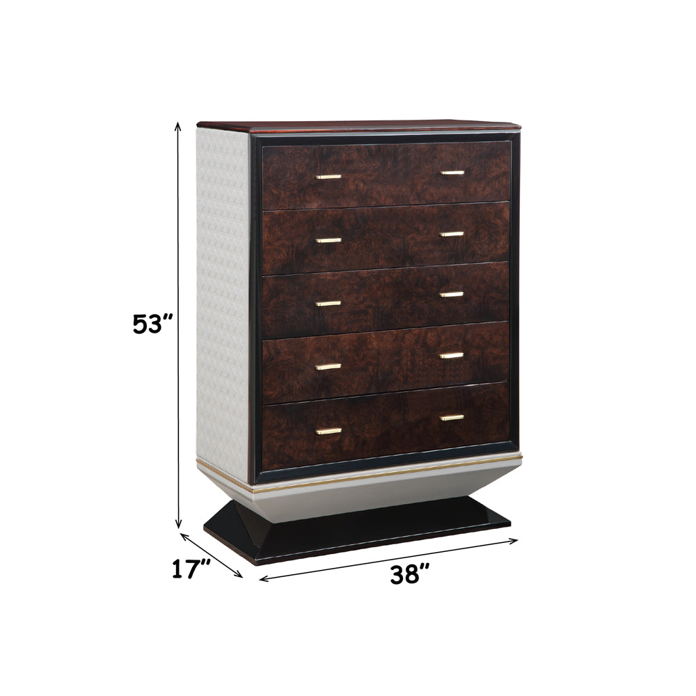Jamonica Glossy Wood Grain Top/Gold Chest