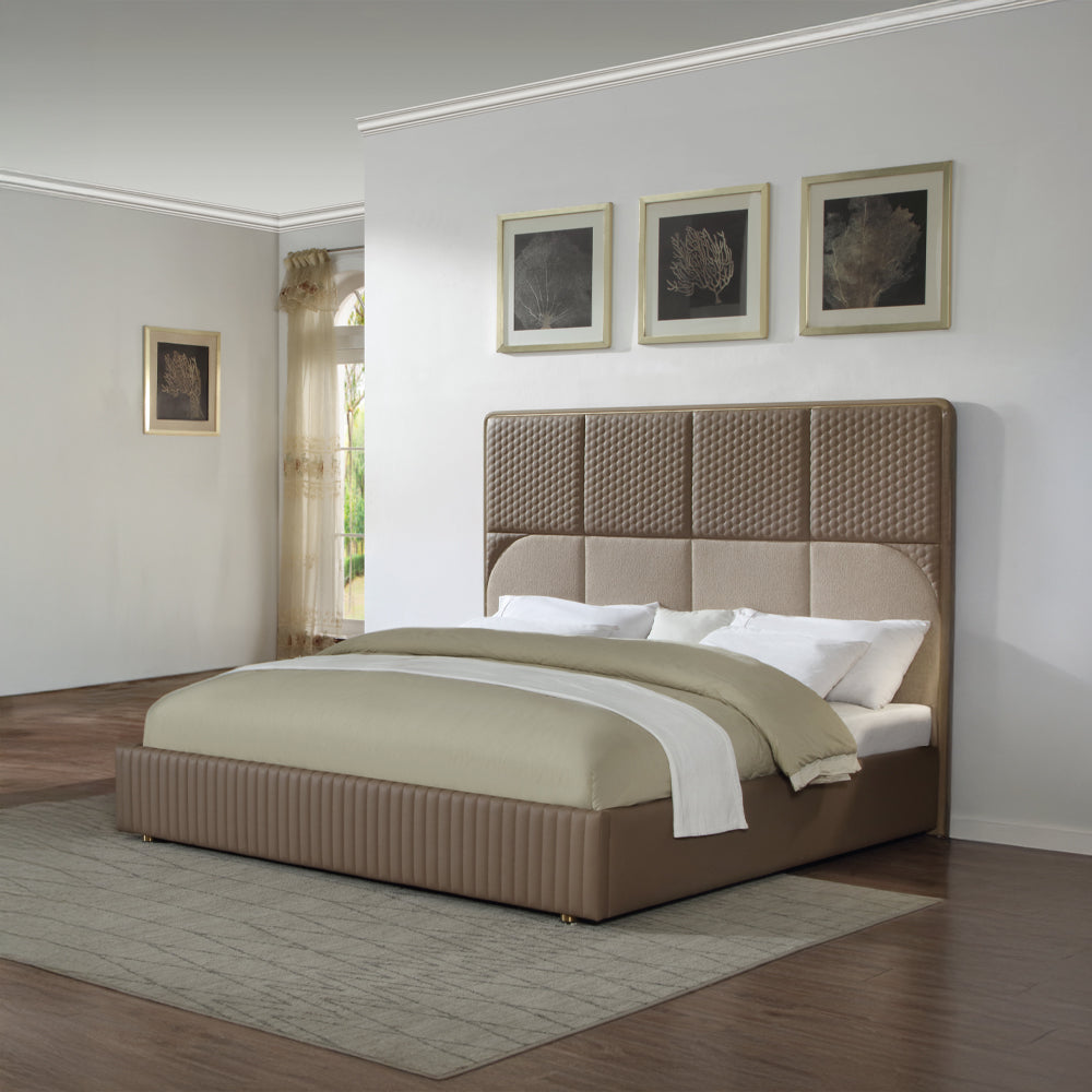 Marcelino Brown/Beige Eastern King Bed
