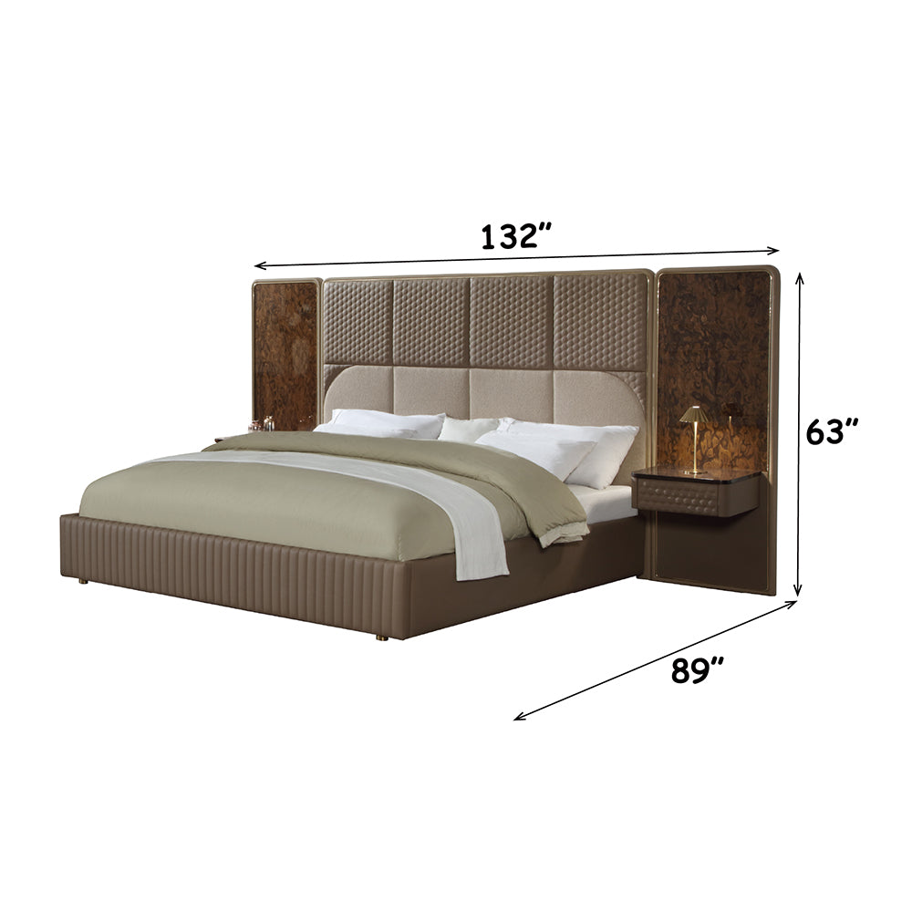 Marcelino Brown/Beige Eastern King Bed