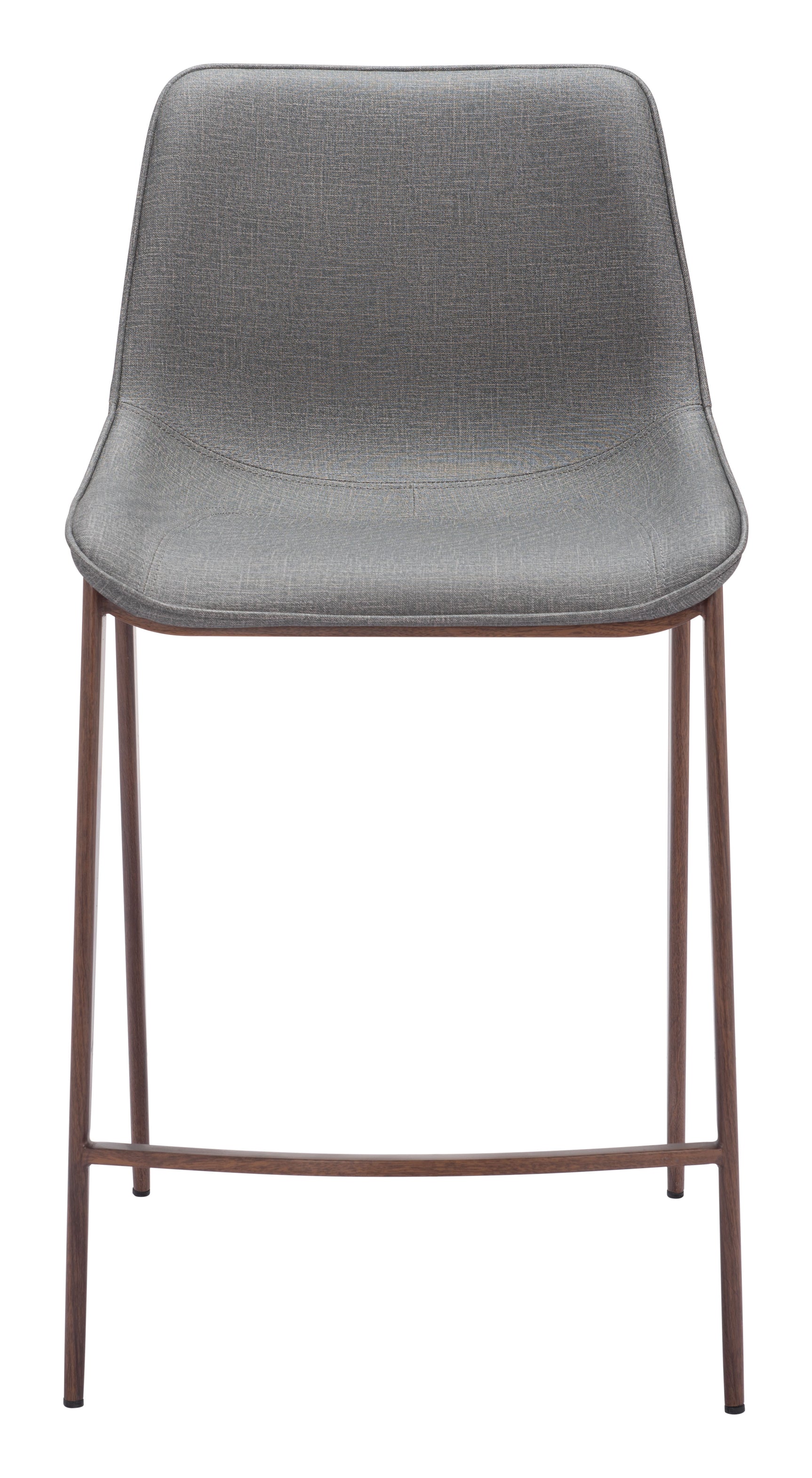 Magnus Slate Gray & Walnut Counter Stool (Set of 2)