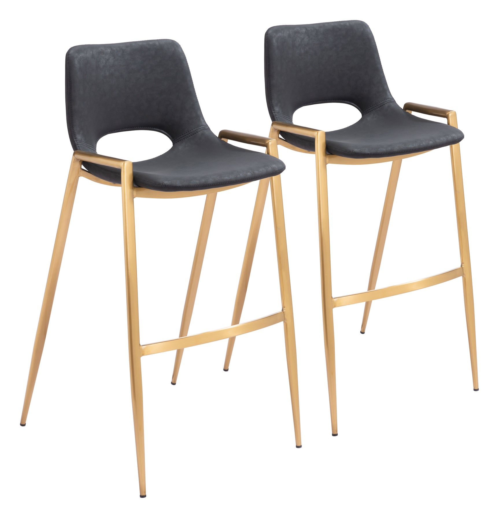 Desi Black & Gold Barstool (Set of 2)