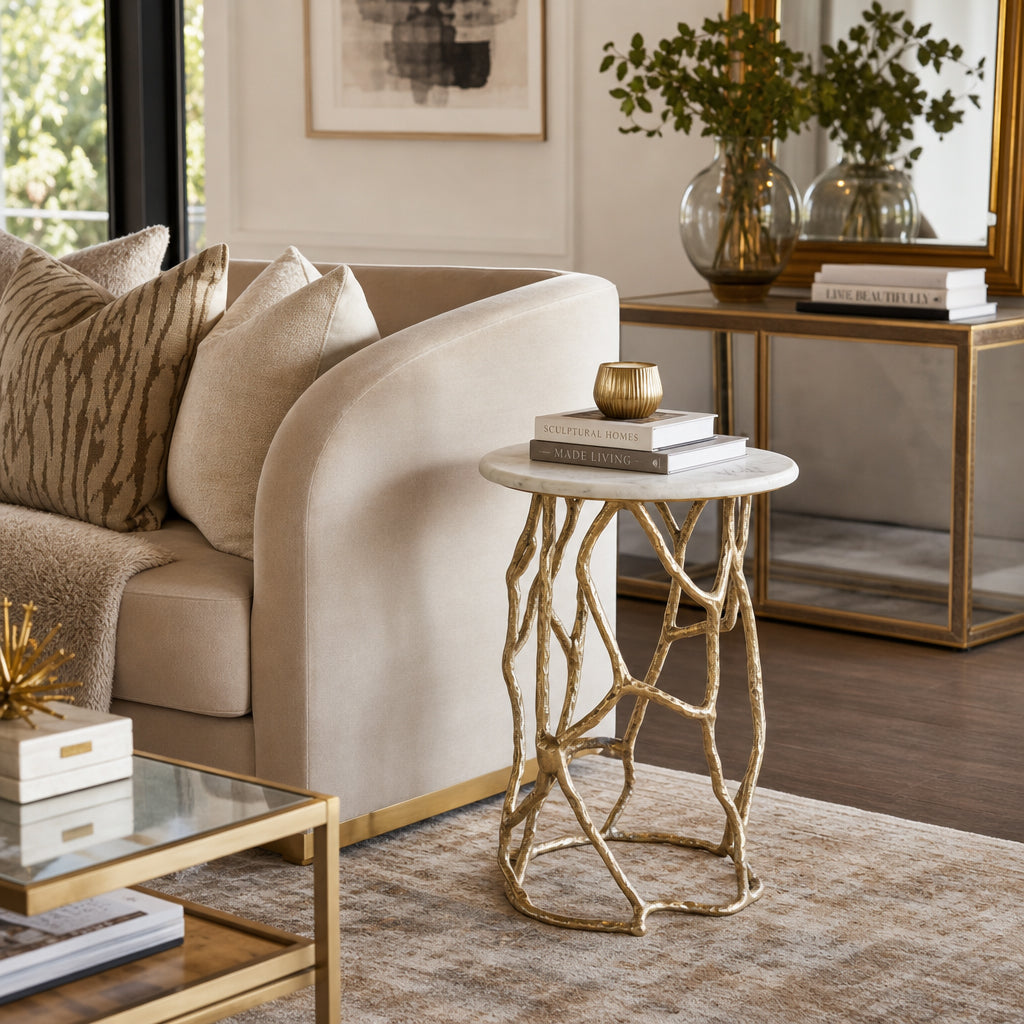 Hardenside White/Gold Table