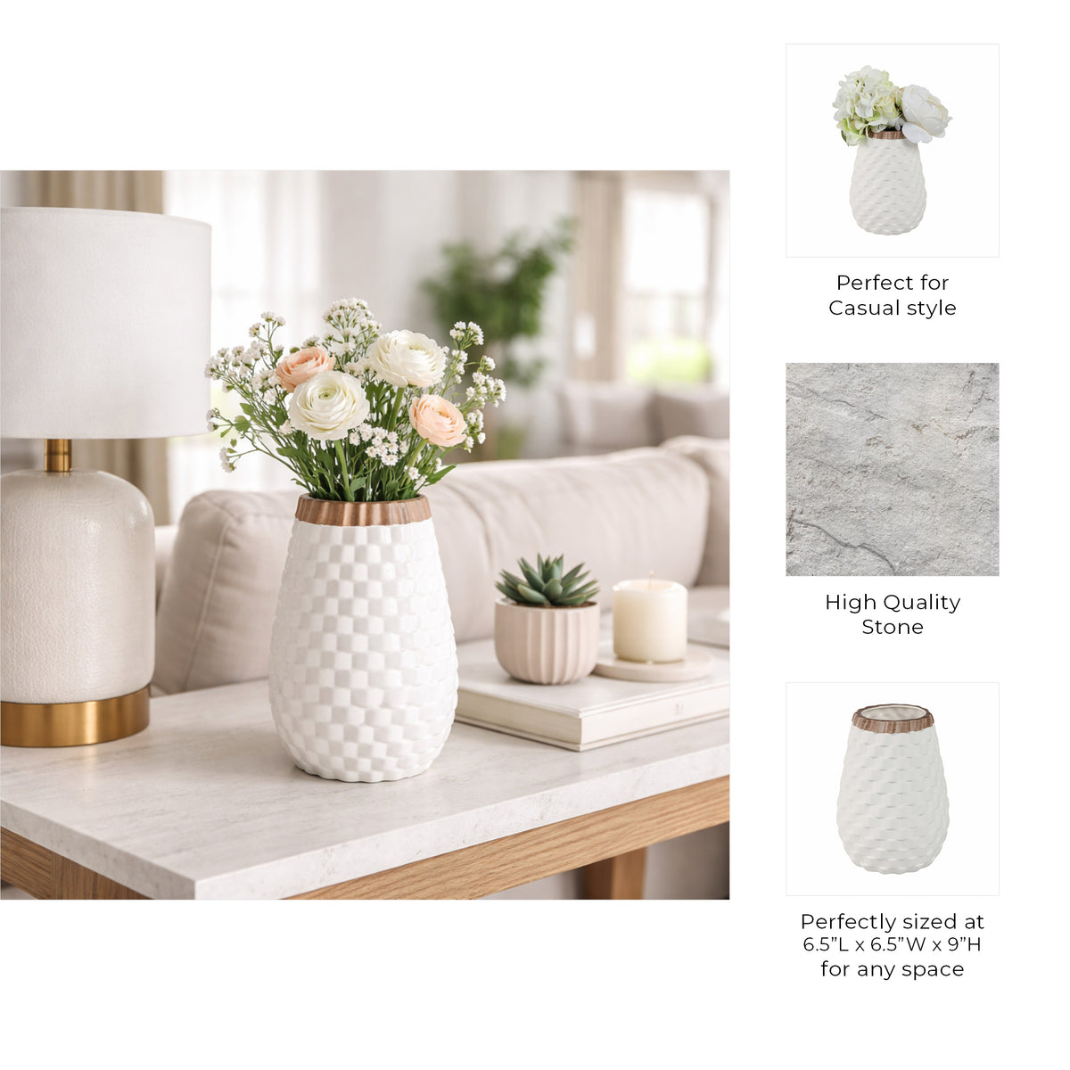 Gortonrun White Vase