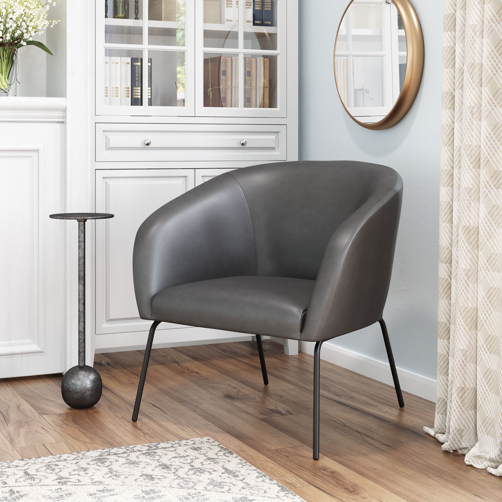 Quinten Vintage Gray Accent Chair