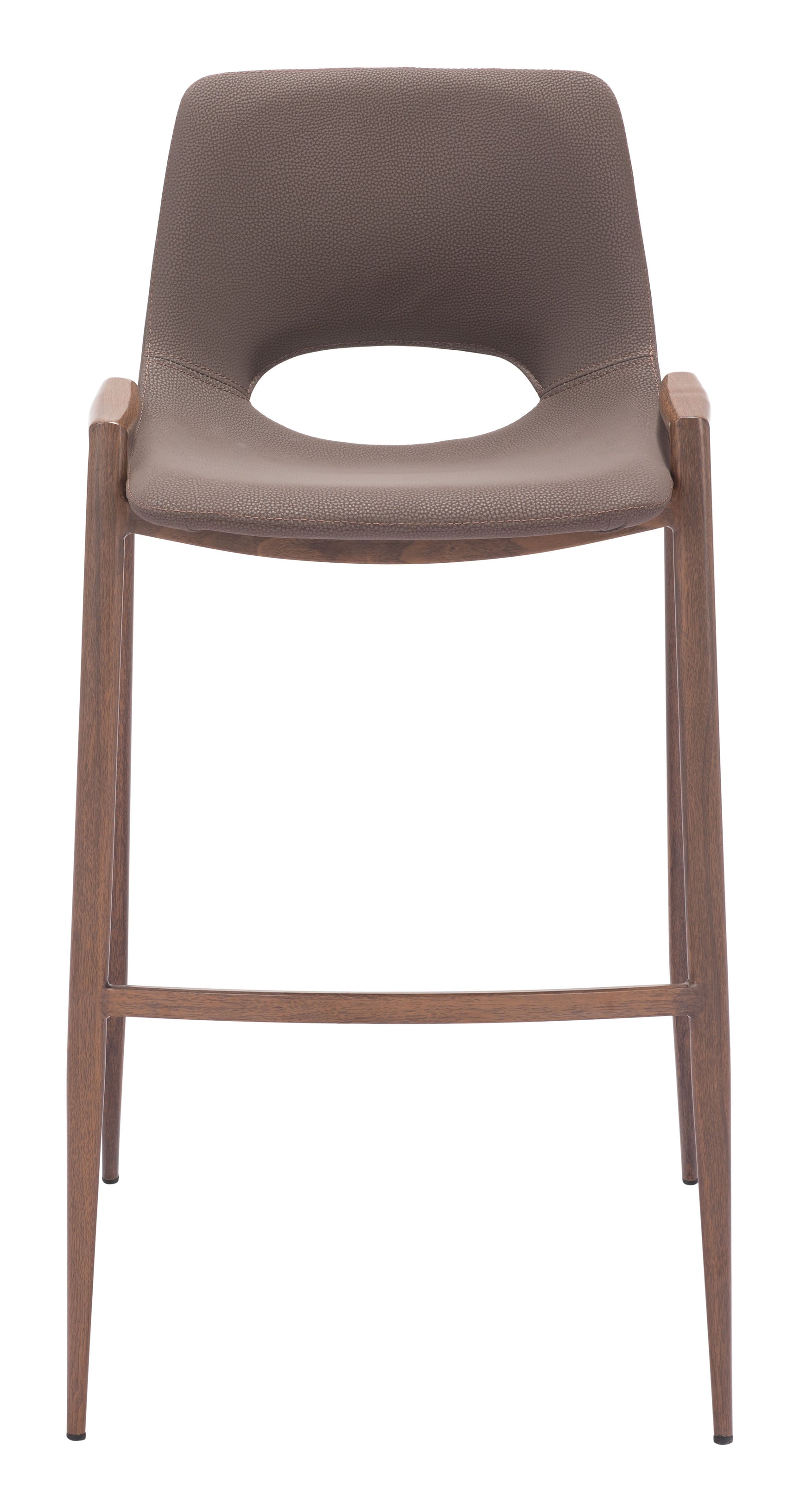 Desi Brown & Walnut Barstool (Set of 2)