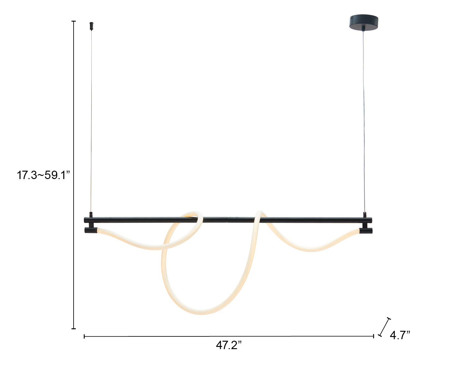 Adder Black Ceiling Lamp
