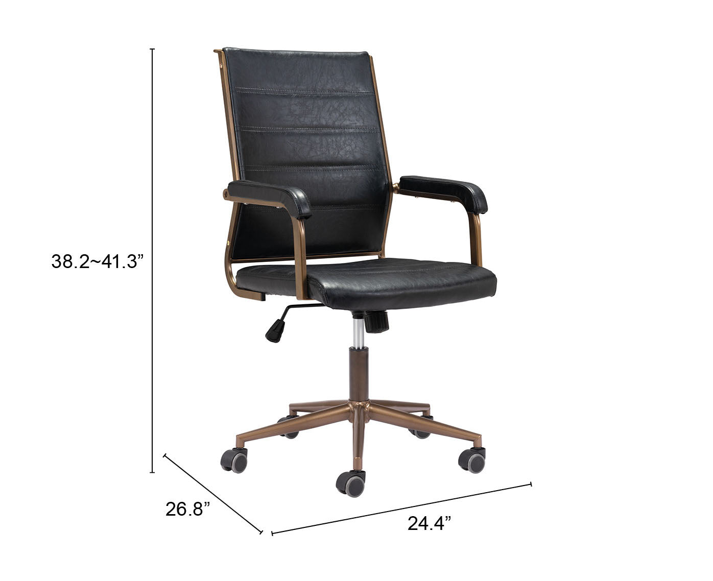 Auction Vintage Black Office Chair