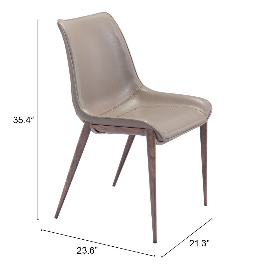 Magnus Brown & Walnut Dining Chair (Set of 2)