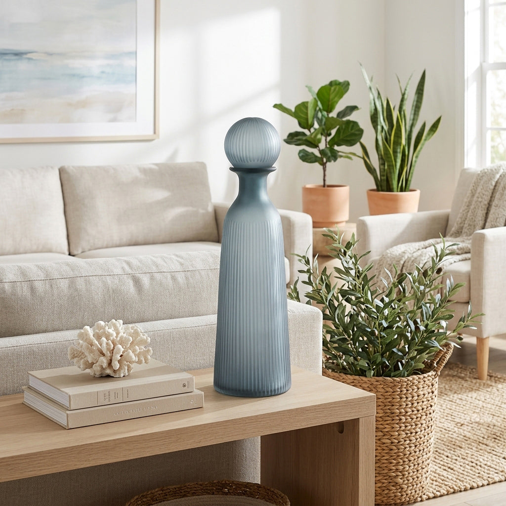 Elsa Blue/Gray Glass Vase