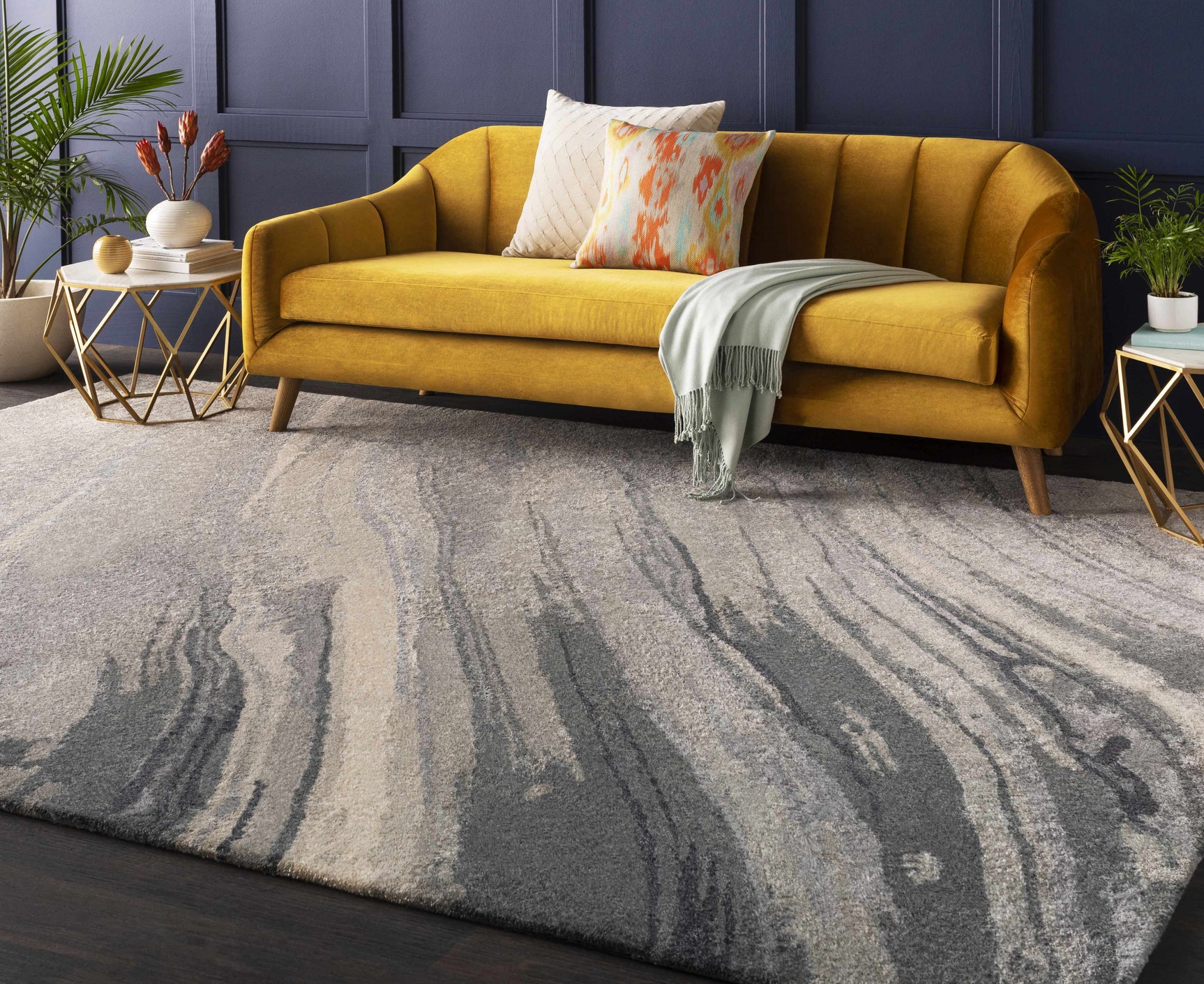 Dentsville Gray Marble Rug - Clearance