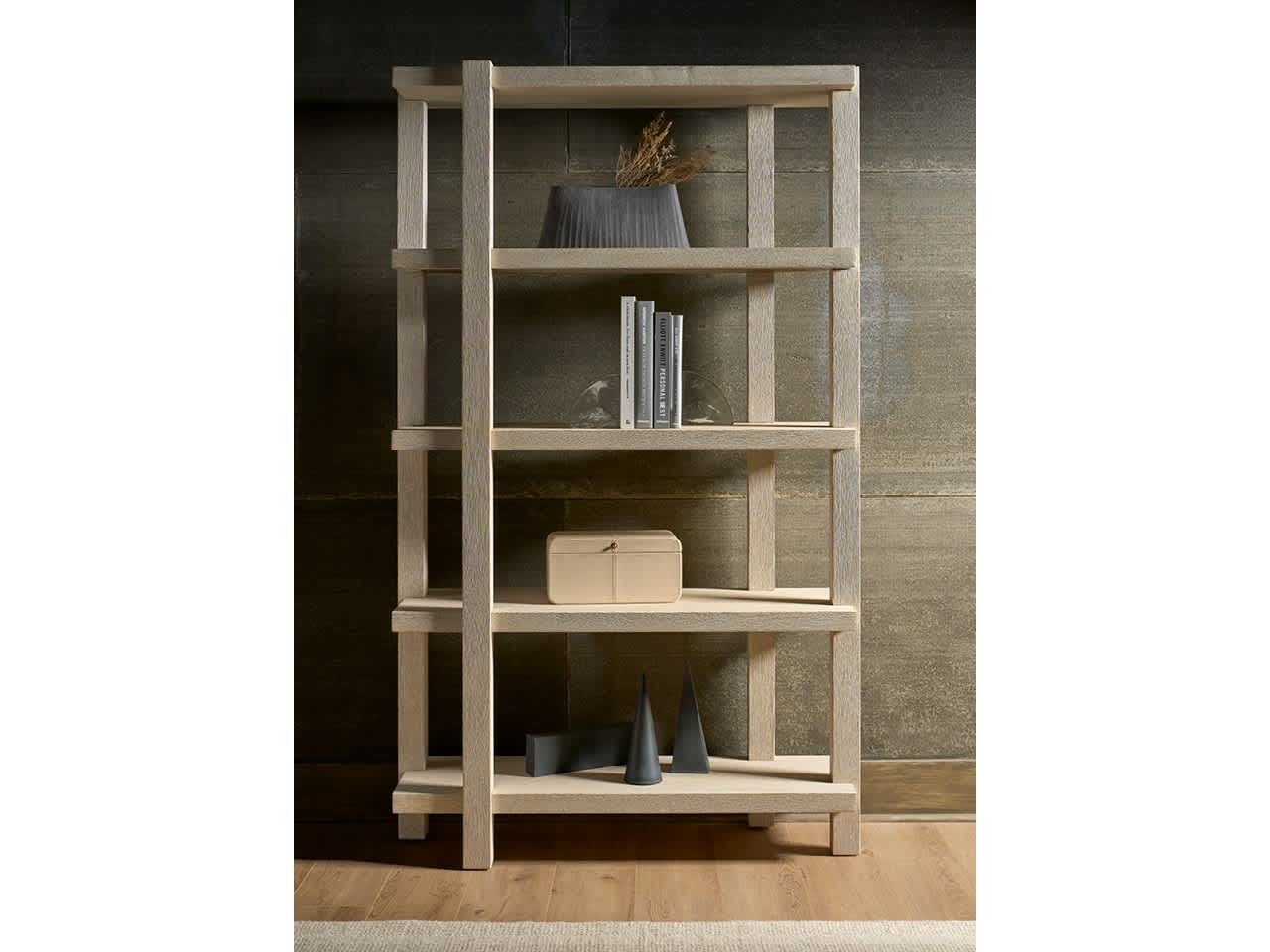Modern Mist Five Shelf Etagere