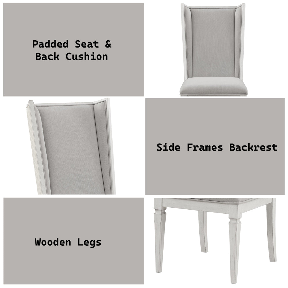 Katia Light Gray/Weathered White Hostess Chair (Set of 2)
