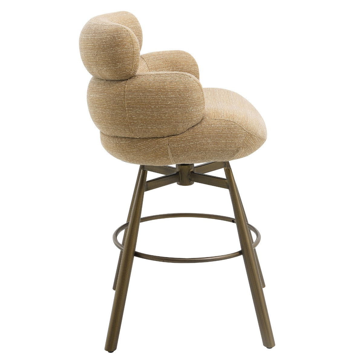 Jena Taupe/Bronze Counter Height Chair w/Swivel
