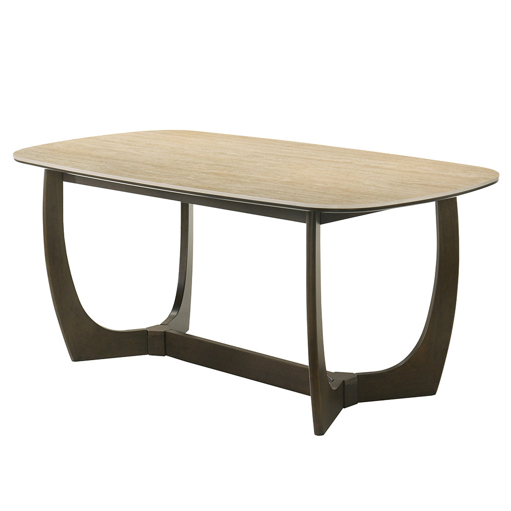 Davita Ceramic Top/Walnut Dining Table