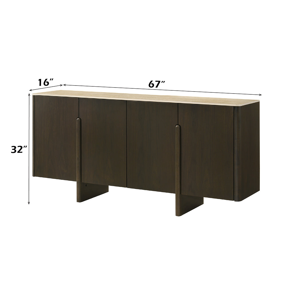 Davita Ceramic Top/Walnut Server