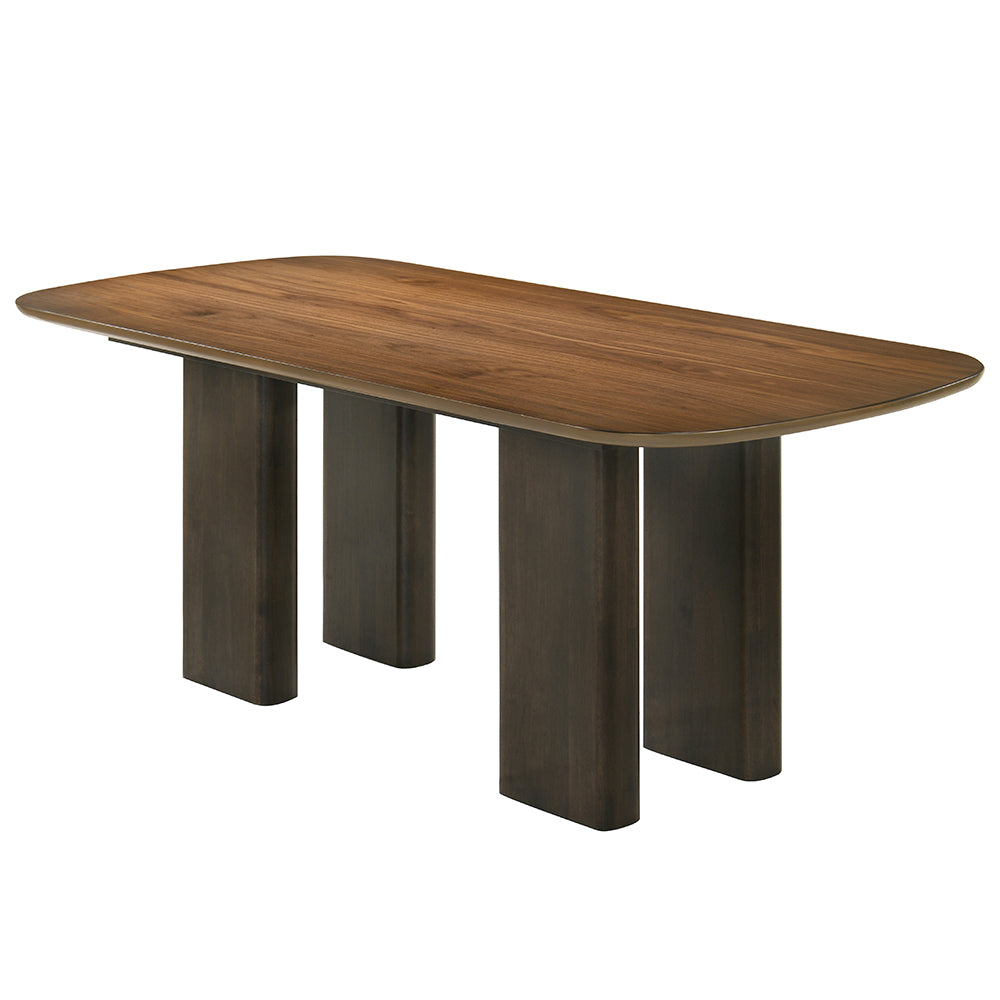 Delina Chenille/Walnut Dining Table