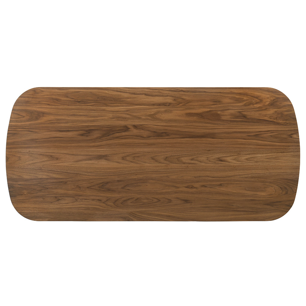 Delina Chenille/Walnut Dining Table