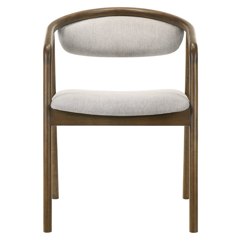 Delina Chenille/Walnut Arm Chair