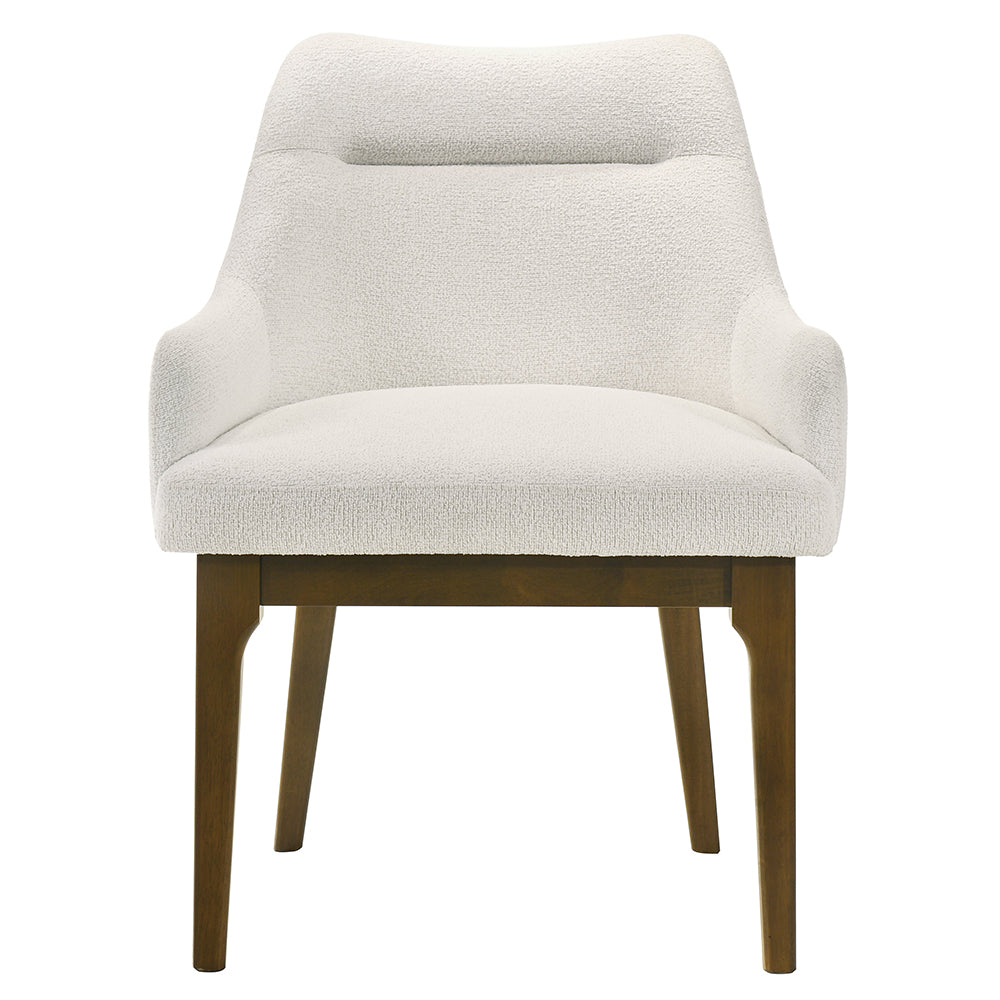 Kasha Chenille/Vintage Oak Arm Chair (Set of 2)