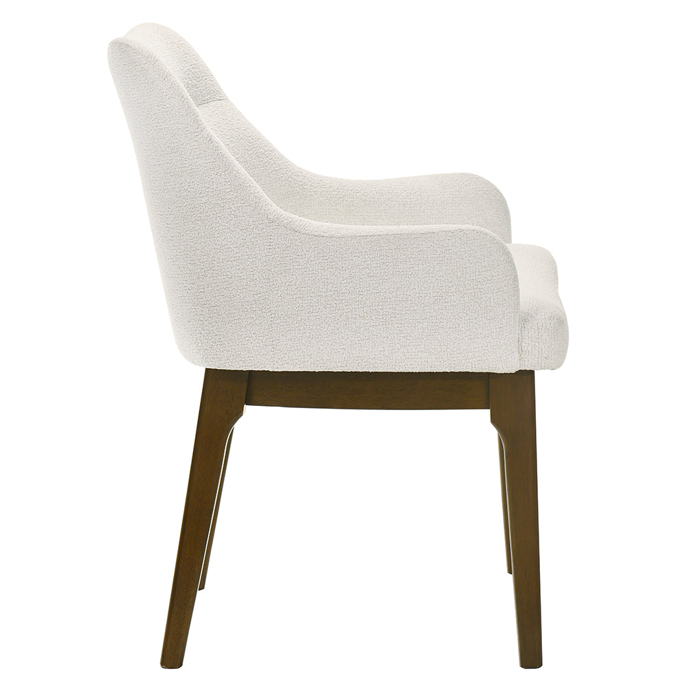 Kasha Chenille/Vintage Oak Arm Chair (Set of 2)