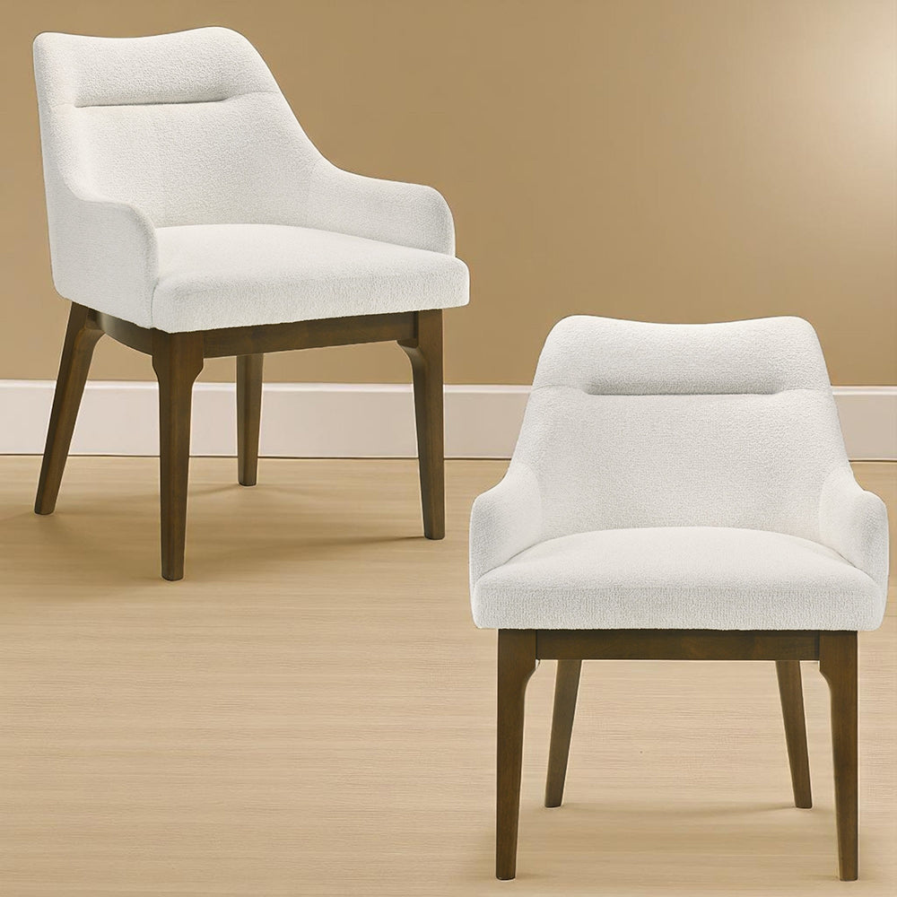 Kasha Chenille/Vintage Oak Arm Chair (Set of 2)