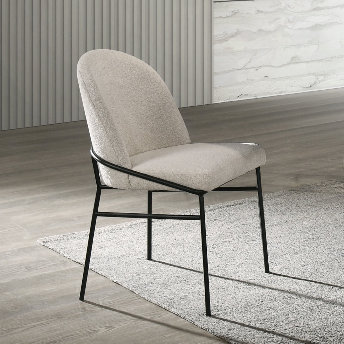 Lark Chenille/Black Side Chair (Set of 2)