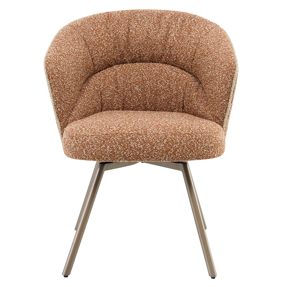 Lidi Rust Orange Arm Chair (Set of 2)