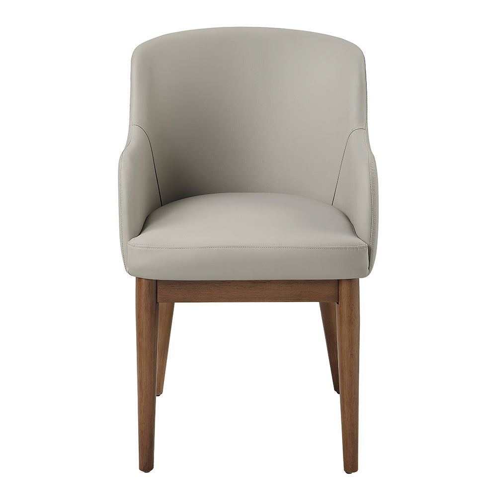 Harvey Leatherette/Walnut Arm Chair (Set of 2)